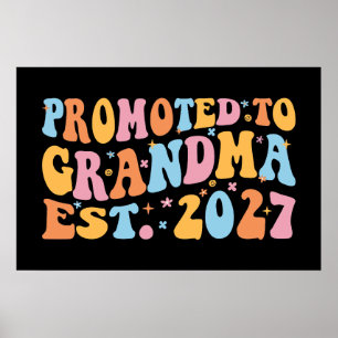 Affiche Promue Grand-mère Estimé 2027 Nouvelle Nana
