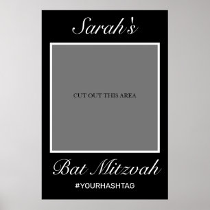 Affiche Prop de photo de Bar Mitzvah minimaliste moderne n