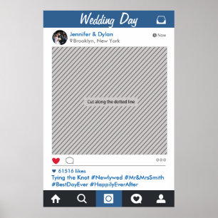 Affiche Prop de photo du groupe de cadres des médias socia