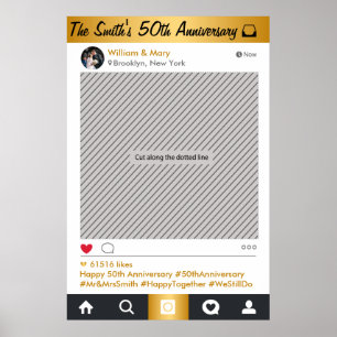 Affiche Prop de photo du groupe de cadres des médias socia