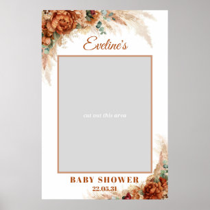 Affiche Prop de photo pour baby shower en terre cuite oran