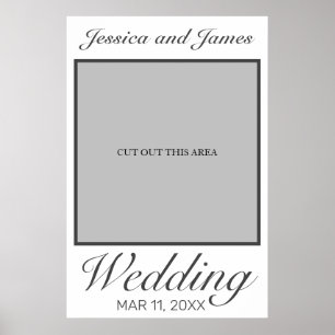 Affiche Prop photo minimaliste blanc Mariage
