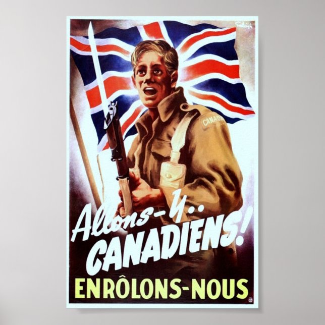Affiche Propagande 2ÈME GUERRE MONDIALE vintage (Devant)