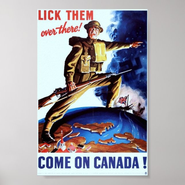 Affiche Propagande 2ÈME GUERRE MONDIALE vintage (Devant)