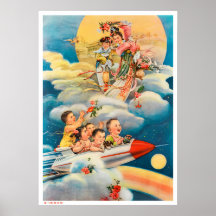 propagande d'affiche rétro de l'espace chinois