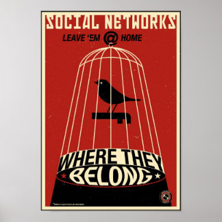 Affiche Propagande de bureau : Réseau social