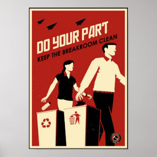 Affiche Propagande de bureau : Salle de petit-déjeuner
