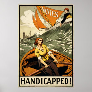 Affiche Propagande du suffrage féminin Droit de vote
