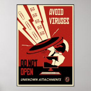 Affiche Propagande Office : Évitez les téléchargements