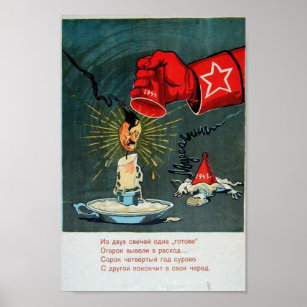 Affiche Propagande soviétique contre le nazisme