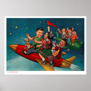 Affiche Propagation d'affiches chinoises sur l'espace