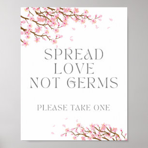 Affiche Propager l'amour, pas les microbes, prenez un, dés