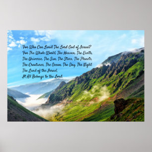 Affiche Prophétie 2019 "La Terre d'Israël est bénie"