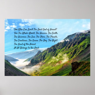 Affiche Prophétie 2019 "La Terre d'Israël est bénie"