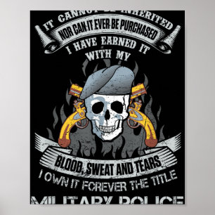 Affiche Propre Pour Toujours Titre Police Militaire Us Arm