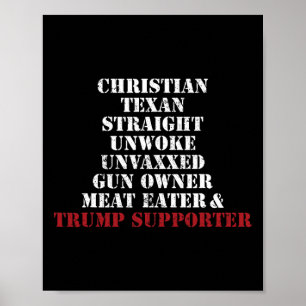 Affiche Propriétaire d'arme à feu chrétien texan droit ant