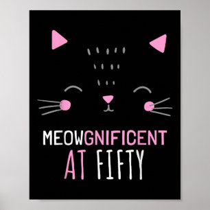Affiche Propriétaire de chats 50e anniversaire Amoureux de