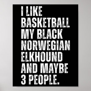 Affiche Propriétaire de chien Black Norwegian Elkhound ama