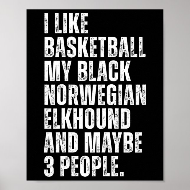 Affiche Propriétaire de chien Black Norwegian Elkhound ama (Devant)