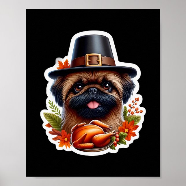 Affiche Propriétaire de chien Griffon de Bruxelles de Than (Devant)