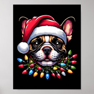 Affiche Propriétaire de chien Noël Hommes Femmes Bulldog f