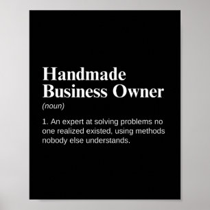 Affiche Propriétaire d'entreprise artisanale Définition dr