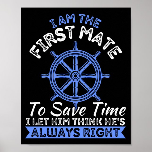 Affiche Propriétaire d'un bateau de plaisance masculin je  (Devant)