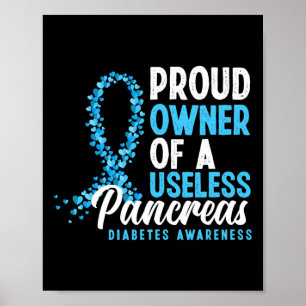 Affiche Propriétaire fier d'un pancréas inutile T1d Fun di