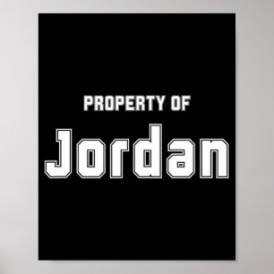Affiche Propriété De Jordan Funny Bachelorette Cadeaux Pou