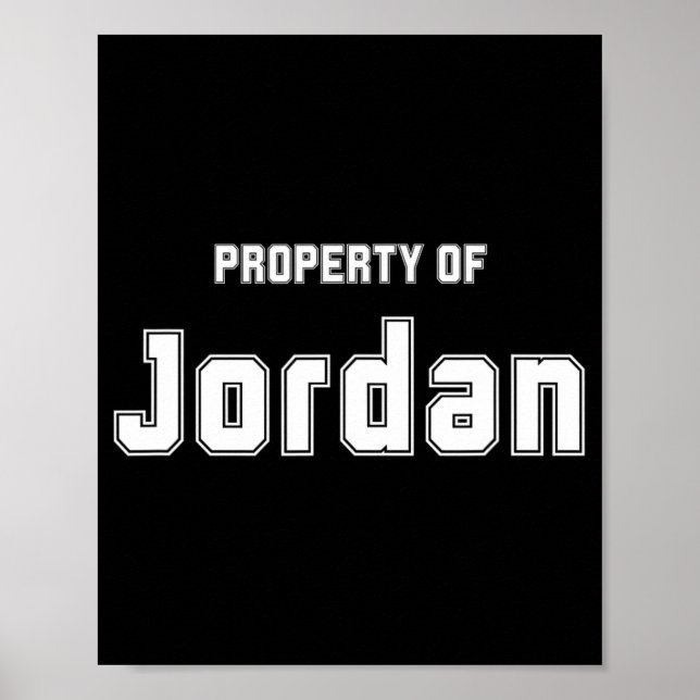 Affiche Propriété De Jordan Funny Bachelorette Cadeaux Pou (Devant)