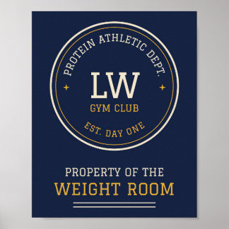 Affiche Propriété de l'affiche de gym universitaire de la