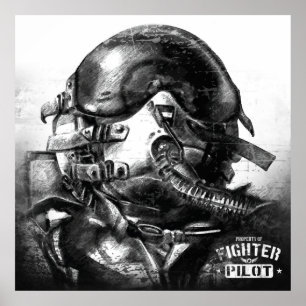 Affiche Propriété de pilote d'avion de chasse