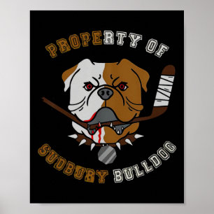 Affiche Propriété des Sudbury Bulldog Hockey pour hommes f