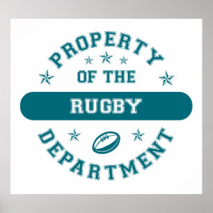 Affiche Propriété du département de rugby