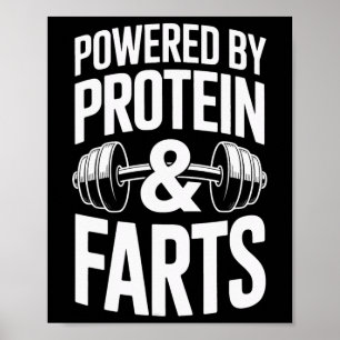 Affiche Propulsé Par Protéine Et Les Pâtes De Bodybuilding