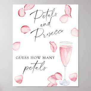 Affiche Prosecco - combien de pétales Jeux de douche nupti