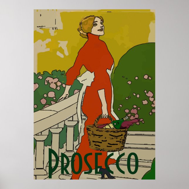 Affiche Prosecco, Livraison à domicile (Devant)