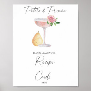Affiche Prosecco - Votre carte de recette ici
