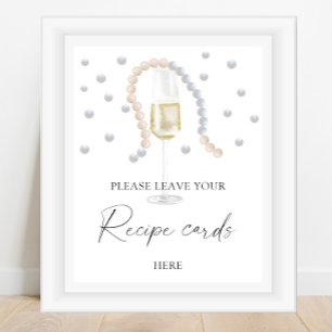 Affiche Prosecco - Votre carte de recettes ici