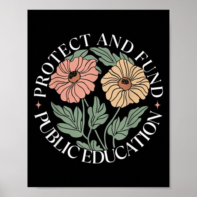 Affiche Protect And Fund Public Education Public Teachers  (Devant)
