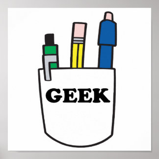 Affiche Protecteur de poche GEEK amusant