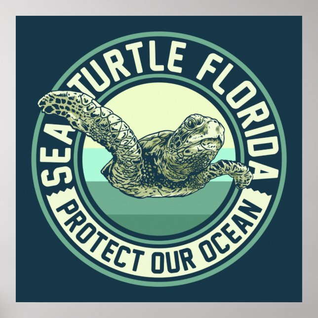 Affiche Protection contre les tortues marines (Devant)