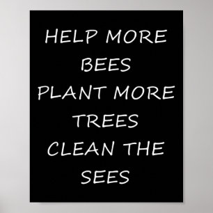Affiche Protection de l'environnement - Aider l'environnem