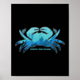 Affiche Protection De l'environnement contre le crabe, pro
