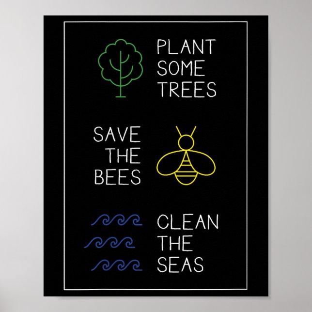 Affiche Protection de l'environnement, planter des arbres, (Devant)