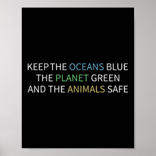 Affiche Protection de l'environnement pour garder les océa