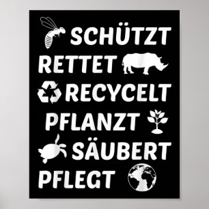 Affiche Protection de l'environnement recyclé Protection d