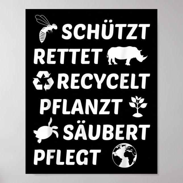 Affiche Protection de l'environnement recyclé Protection d (Devant)
