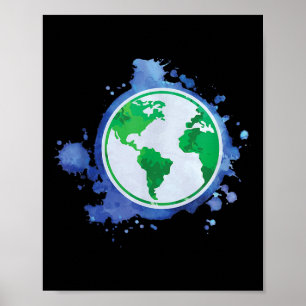 Affiche Protection de l'environnement Sauvez la Terre Plan