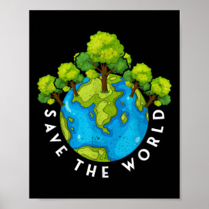 Affiche Protection de l'environnement Sauvez le monde